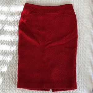 Anthropologie Moulinette Soeurs Red Pencil Skirt